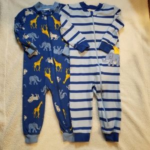 Little Me size 18 months zip up pajama set